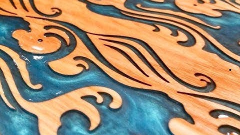 Epoxy Resin Inlay - Blue Wave Sushi Platter