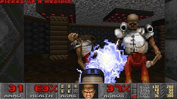 Doom 404 (2018) MAP12: "Machine Code" UV Max Speedrun 1:49 100% Kills 100% Secrets