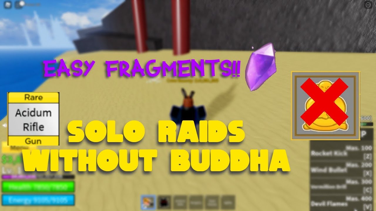 I will host and solo Blox Fruit raids for fragments