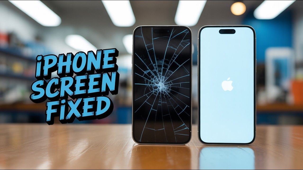 iPhone Screen Fixed! 🔧📱 Cracked Screen Repair - YouTube