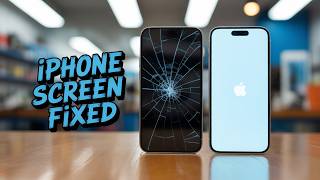 iPhone Screen Fixed! 🔧📱 Cracked Screen Repair