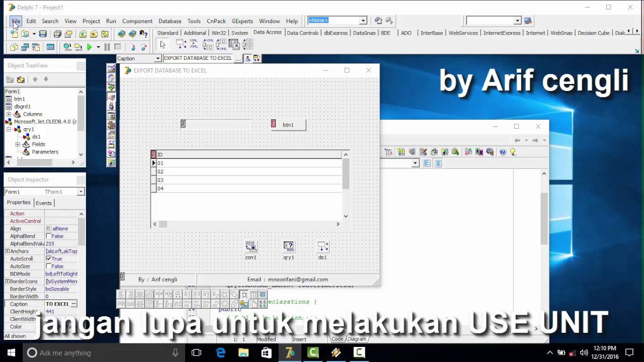 Export database access to excel youtube