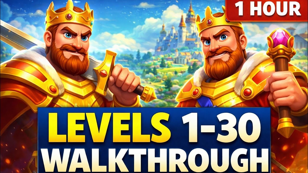 Royal Kingdom Gameplay Levels 1–30 | 1 Hour Full Walkthrough (Ultra HD)