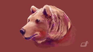 Digital Art Showcase: Creating a #bear #drawing on iPad with #procreate