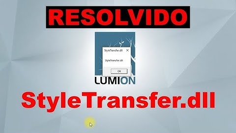 RESOLVER ERRO DO LUMION STYLETRANSFER DLL