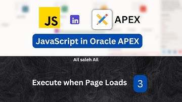JavaScript in Oracle APEX : Execute when Page Loads [3] ( With English Subtitles )
