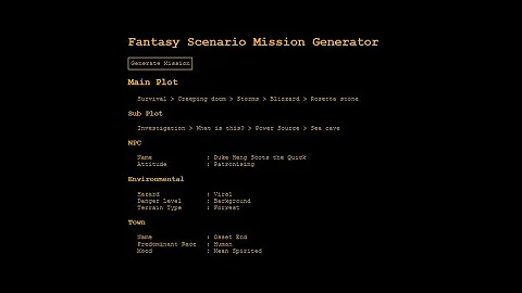 Unleash Your Imagination with Fantasy Scenario Generator