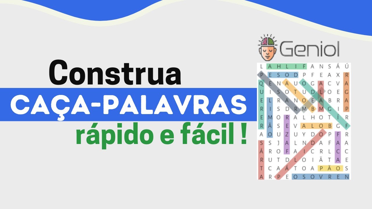 CAÇA-PALAVRAS: como construir de forma rápida e fácil❗ 