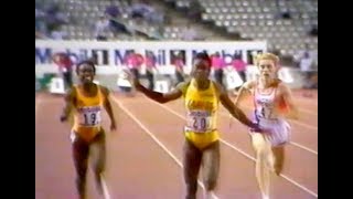 Merlene Ottey vs. Gwen Torrence & Evelyn Ashford - Women's 100m - 1991 Barcelona GP