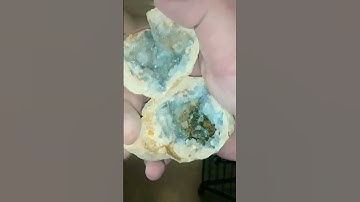 Two Geodes In 15 Seconds! #crystals #gems #science #nature #rocks