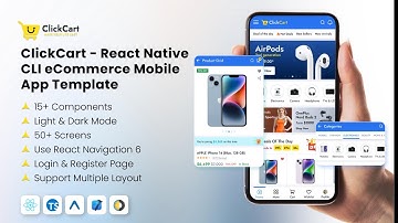 ClickCart - React Native CLI eCommerce Mobile App Template #bootstrap  #template