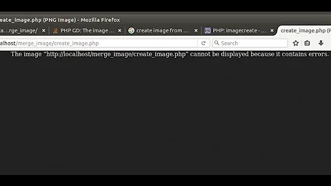 PHP(imagecreate) in Ubuntu - The image cannot be displayed because it contains errors.