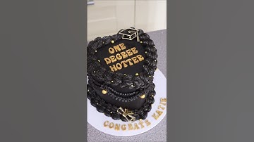 Graduation Cake! use code FROSTLOVE10 for 10% off at frostform.com checkout #blackcake #cake #shorts