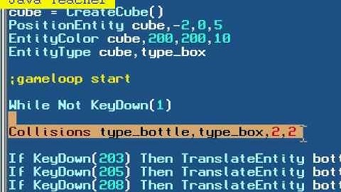 Blitz3D Tutorial 6 - Collisions Part 1 (Old)