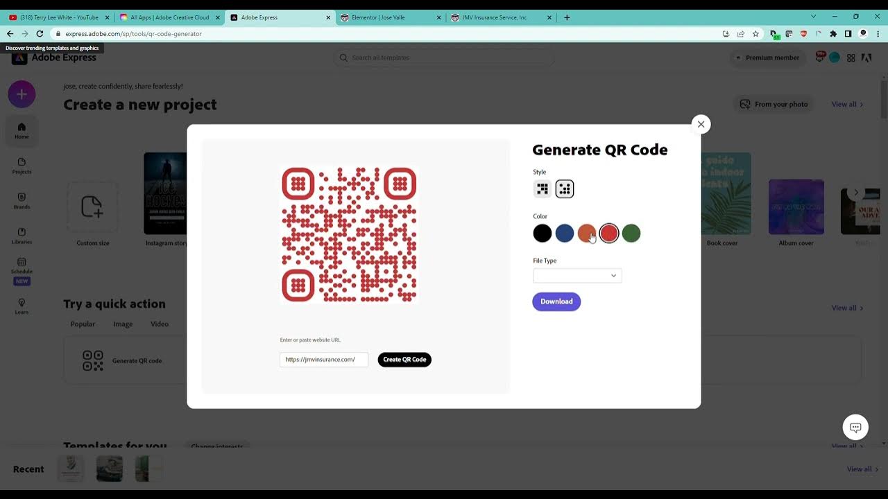Adobe express crear un qr code youtube