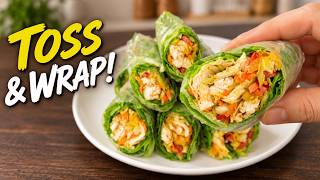 The Easiest Chicken Rice Paper Rolls—Toss Everything, Then Roll!
