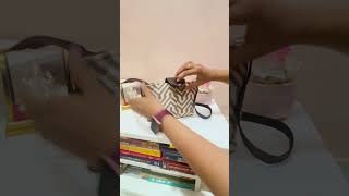 Handcrafted Beige and White Sling Bag by The House of RajPadmini