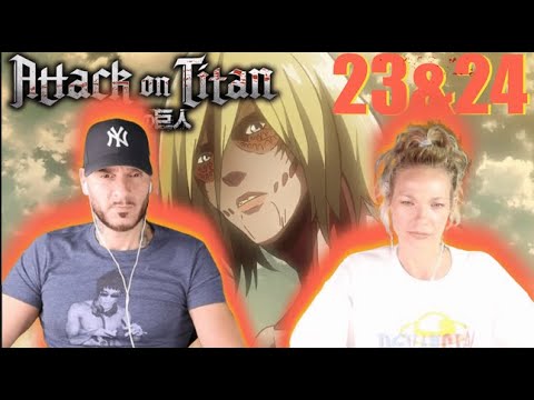 ATTACK ON TITAN S1 Ep 23/24 | ANNIE IS THE FEMALE TITAN?! parents first time watching ANIME!