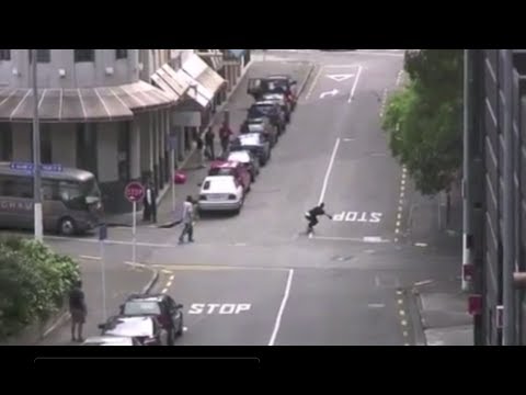 Levi Hawken Bombing Hills in Auckland New Zealand -Short board, hard wheels.