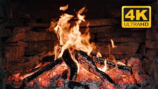 🔥 Cozy Crackling Wood In Fireplace 🔥 Crackling Fire Sounds & 3 Hours Relaxing Fireplace Burning 4K