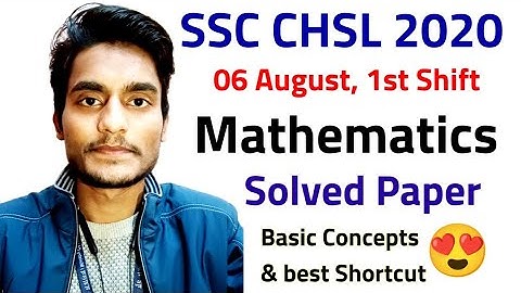 SSC CHSL 2020 Tier-1 (06 August, 1st Shift) Solved Paper by Rohit Tripathi | M.Imp for CGL,CHSL 2021
