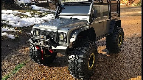 TRX4 w/ 2.2 Super Swampers 9.5 Warn Winch Stock Bumper Install Video