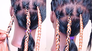 Three Ways on How To Add hair extension to Your Knotless Braids Step by Step.