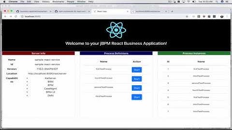 React frontend for jBPM Business Applications - Demo