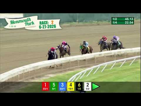 video thumbnail for MONMOUTH PARK 06-27-2026 RACE 2