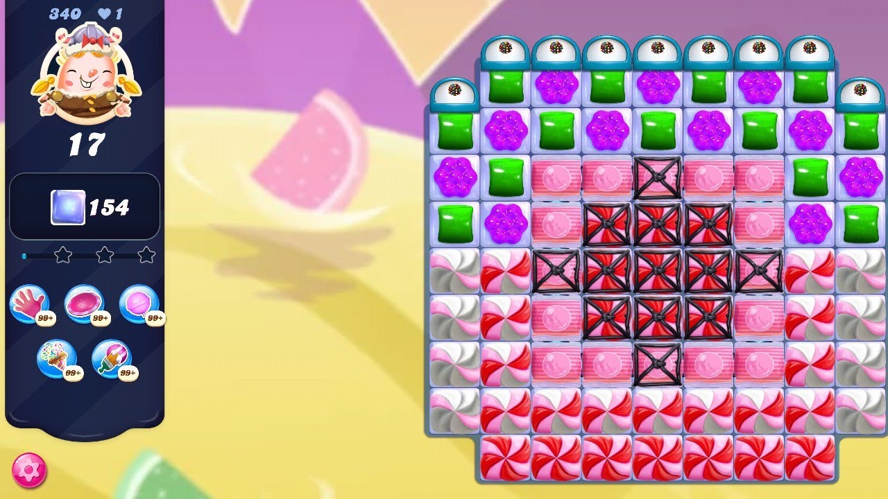 Candy Crush Saga Level 340 - YouTube