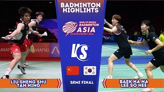 Liu Tan (CHN) vs Baek Lee (KOR) Badminton Asia Championships 2024