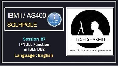 ifnull function in db2 sql | SQLRPGLE | ibmi training | sqlrpgle as400 | db2 | ibmi db2 function