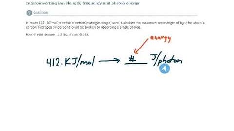 ALEKS - Interconverting wavelength, frequency and photon energy - Conversion help