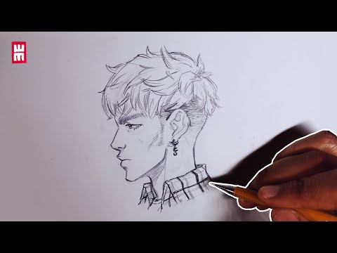 Anime guy profile view | Side view drawing, Anime side view, Side face  drawing