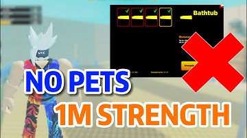 *New* NO PETS challenge and got 1M strength on Roblox Strongman Simulator !