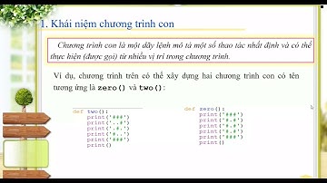 Bài 11 | Chương trình con | Tin học 11 | Lập trình với PYTHON