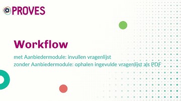 PROVES Proof of Concept – Aanbiedermodules en Workflow