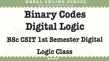 Binary Codes | Digital Logic | BSc CSIT 1st Semester Digital Logic Class | Online digital Logic