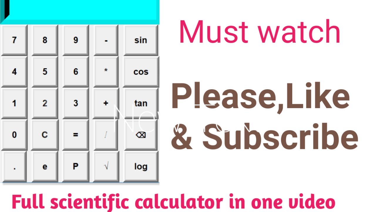 Full scientific calculator in one video using the Class concept of ...