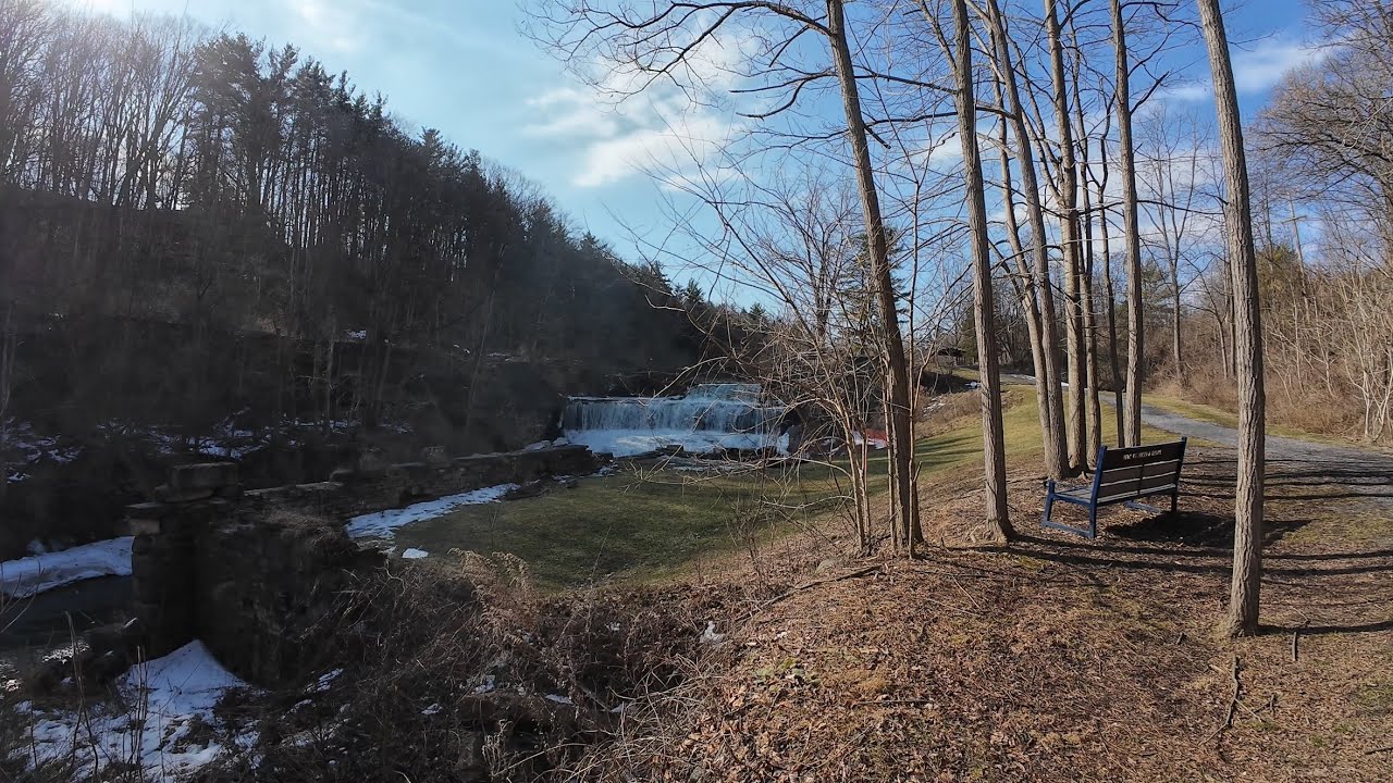2 (TWO) WATERFALLS VIRTUAL HIKE TRAIL FLOWING STREAM 4K