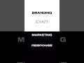 "🎯 Branding vs. Marketing✨ Branding is who you are. #digitalmarketing#branding #marketing