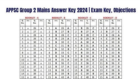 APPSC Group 2 Mains Answer Key 2024 | Exam Key, Objections