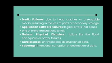 Chapter 7: Database Crash Recovery & Backup | data backup | data recovery| recover types & backup.