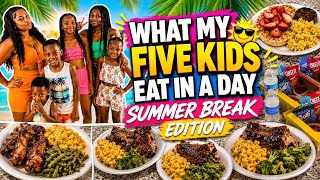 REALISTIC WHAT MY 5 KIDS EAT DURING SUMMER BREAK!