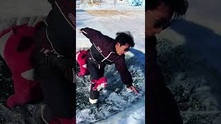 Only ONE boy could escape the holy snow pit… 😇❄️