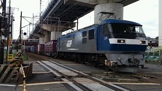 JR貨物 EF210-8号機[岡]+コキ24B 5072レ【5072レとは思えない12ftだらけの編成】2014.7.6