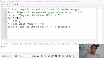 Chương trình con tính tổng các số của một số nguyên dương n