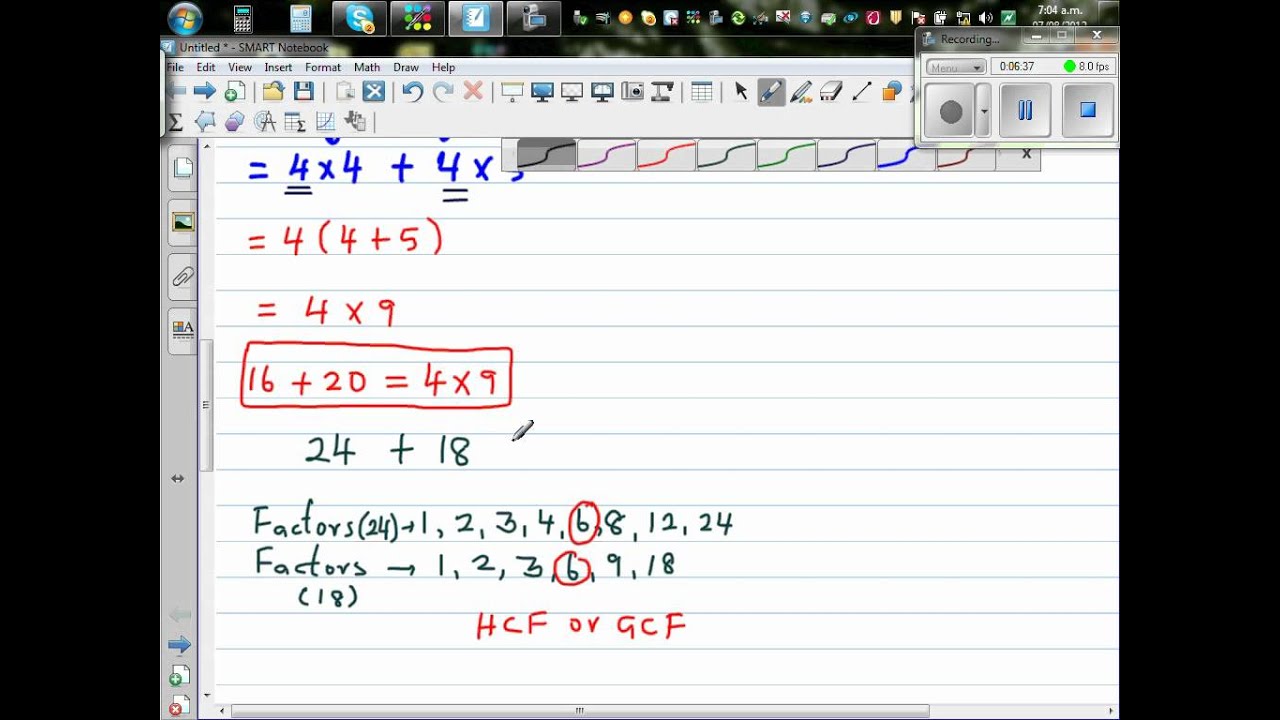 Equivalent algebraic expressions - YouTube