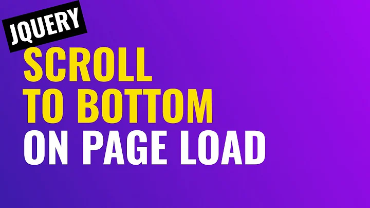 Scroll Div / Textarea To Bottom On Page Load using jQuery | jQuery Tutorial
