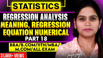 Regression Analysis | Regression Coefficient | Regression Line | Regression Equation | BCA |Class 12